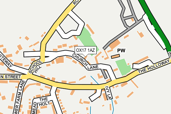 OX17 1AZ map - OS OpenMap – Local (Ordnance Survey)