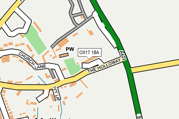 OX17 1BA map - OS OpenMap – Local (Ordnance Survey)