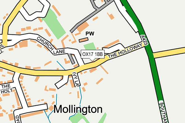 OX17 1BB map - OS OpenMap – Local (Ordnance Survey)