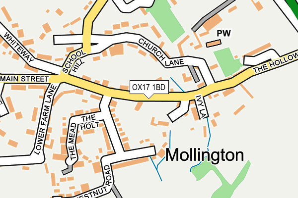 OX17 1BD map - OS OpenMap – Local (Ordnance Survey)