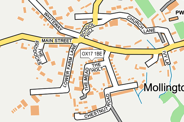 OX17 1BE map - OS OpenMap – Local (Ordnance Survey)