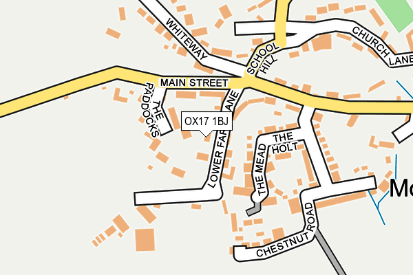 OX17 1BJ map - OS OpenMap – Local (Ordnance Survey)