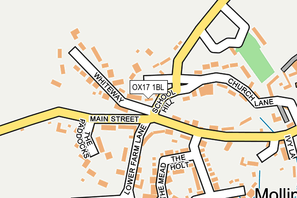 OX17 1BL map - OS OpenMap – Local (Ordnance Survey)
