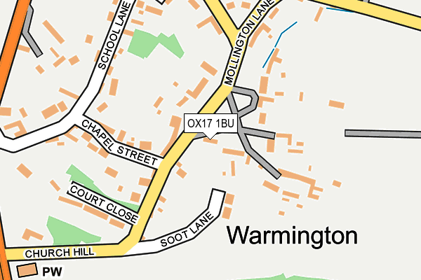 OX17 1BU map - OS OpenMap – Local (Ordnance Survey)