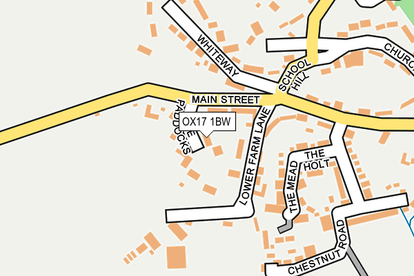 OX17 1BW map - OS OpenMap – Local (Ordnance Survey)