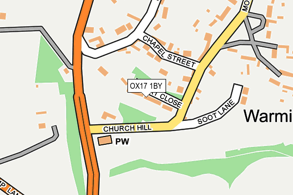 OX17 1BY map - OS OpenMap – Local (Ordnance Survey)