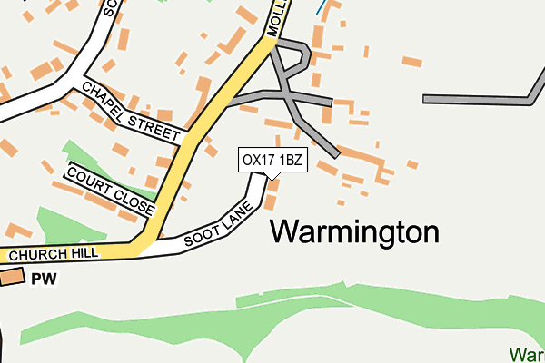 OX17 1BZ map - OS OpenMap – Local (Ordnance Survey)