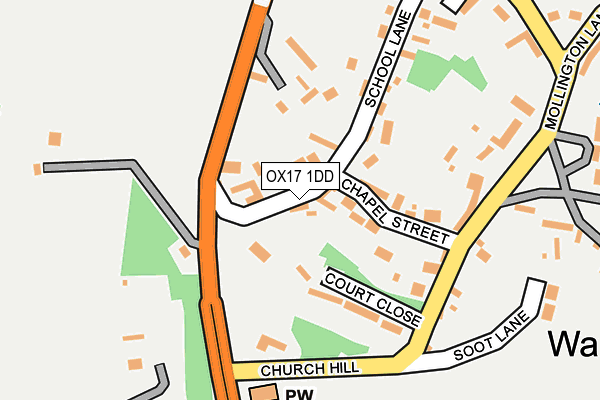 OX17 1DD map - OS OpenMap – Local (Ordnance Survey)