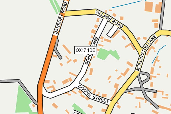 OX17 1DE map - OS OpenMap – Local (Ordnance Survey)