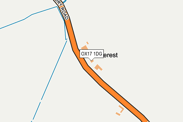 OX17 1DG map - OS OpenMap – Local (Ordnance Survey)