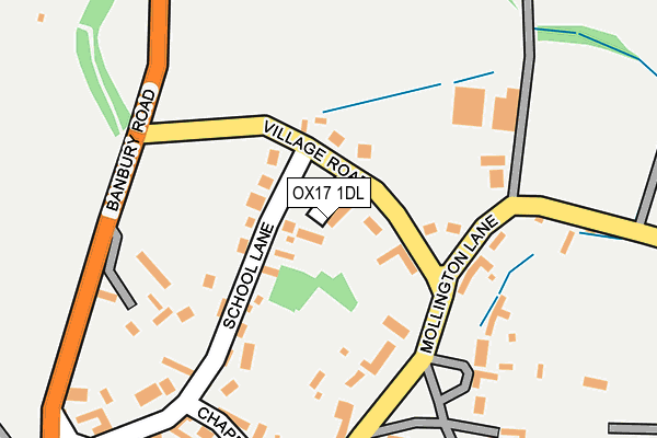 OX17 1DL map - OS OpenMap – Local (Ordnance Survey)