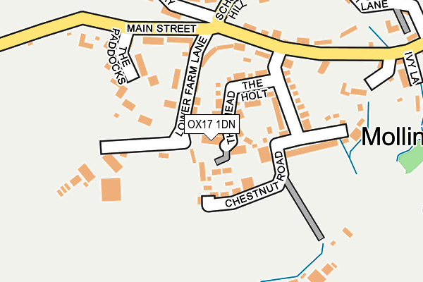 OX17 1DN map - OS OpenMap – Local (Ordnance Survey)