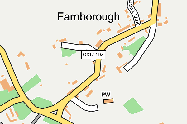 OX17 1DZ map - OS OpenMap – Local (Ordnance Survey)