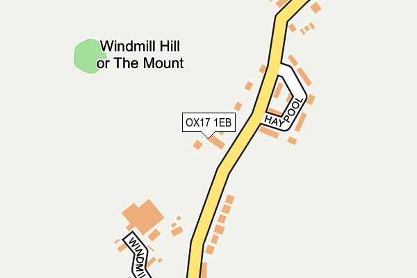 OX17 1EB map - OS OpenMap – Local (Ordnance Survey)