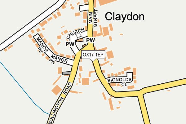 OX17 1EP map - OS OpenMap – Local (Ordnance Survey)