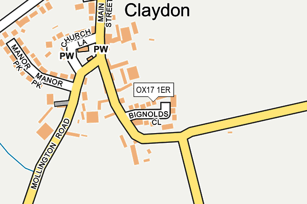 OX17 1ER map - OS OpenMap – Local (Ordnance Survey)