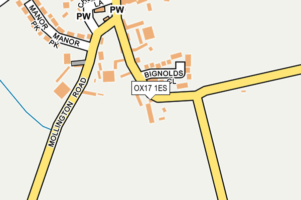 OX17 1ES map - OS OpenMap – Local (Ordnance Survey)