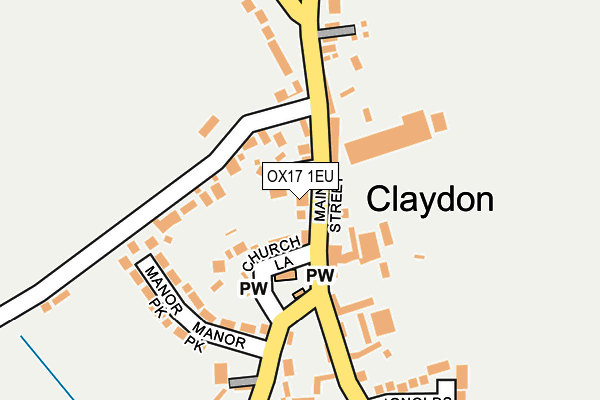 OX17 1EU map - OS OpenMap – Local (Ordnance Survey)