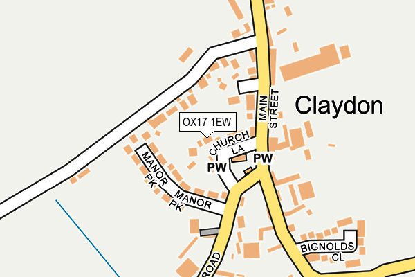 OX17 1EW map - OS OpenMap – Local (Ordnance Survey)