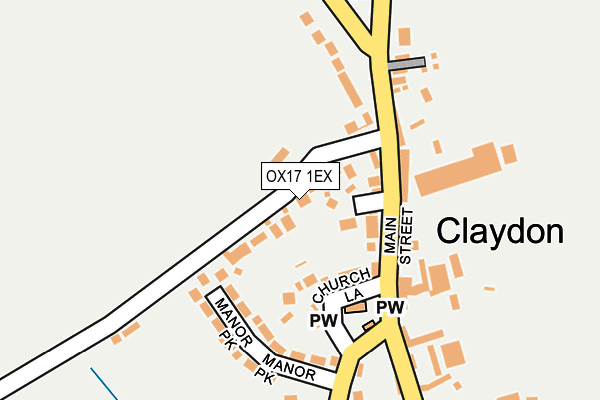 OX17 1EX map - OS OpenMap – Local (Ordnance Survey)