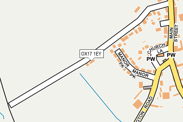 OX17 1EY map - OS OpenMap – Local (Ordnance Survey)