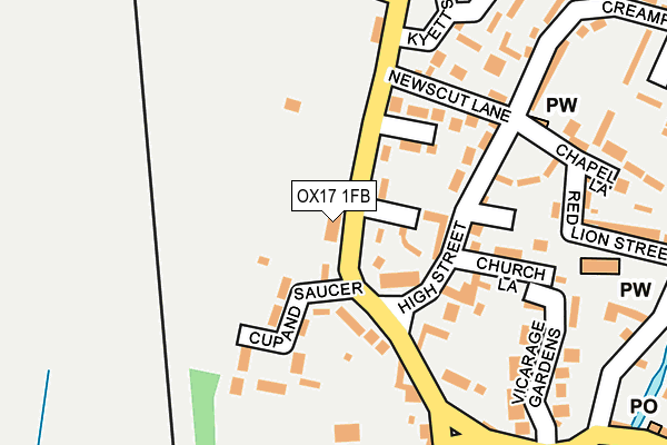 OX17 1FB map - OS OpenMap – Local (Ordnance Survey)