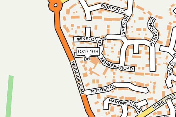 OX17 1GH map - OS OpenMap – Local (Ordnance Survey)