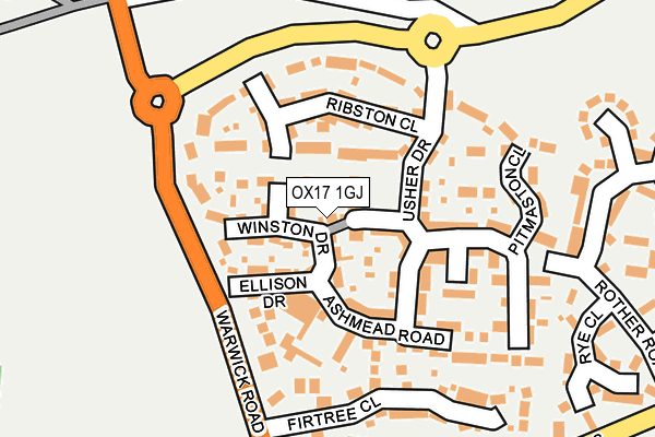 OX17 1GJ map - OS OpenMap – Local (Ordnance Survey)