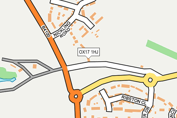 OX17 1HJ map - OS OpenMap – Local (Ordnance Survey)