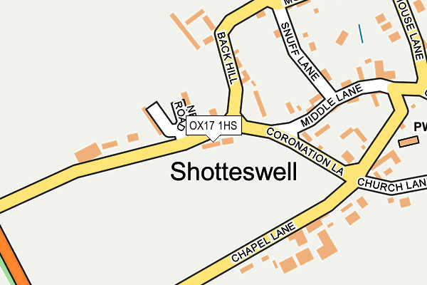 OX17 1HS map - OS OpenMap – Local (Ordnance Survey)