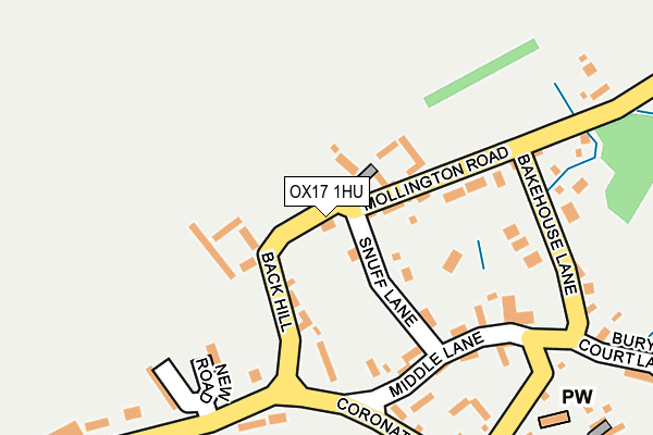 OX17 1HU map - OS OpenMap – Local (Ordnance Survey)