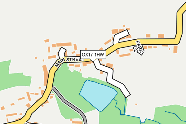 OX17 1HW map - OS OpenMap – Local (Ordnance Survey)