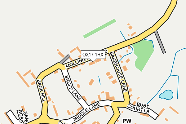 OX17 1HX map - OS OpenMap – Local (Ordnance Survey)
