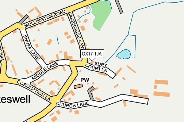 OX17 1JA map - OS OpenMap – Local (Ordnance Survey)