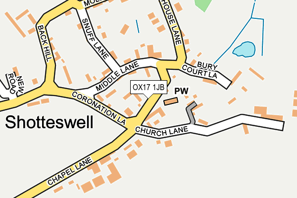 OX17 1JB map - OS OpenMap – Local (Ordnance Survey)