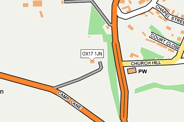 OX17 1JN map - OS OpenMap – Local (Ordnance Survey)