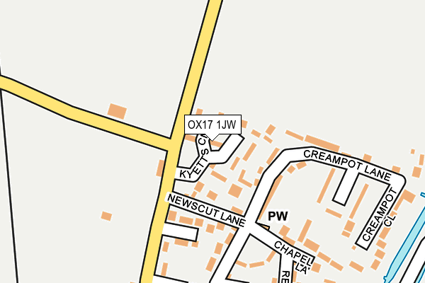 OX17 1JW map - OS OpenMap – Local (Ordnance Survey)