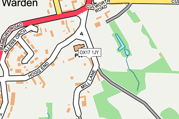 OX17 1JY map - OS OpenMap – Local (Ordnance Survey)