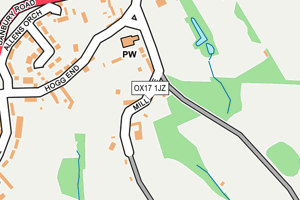 OX17 1JZ map - OS OpenMap – Local (Ordnance Survey)