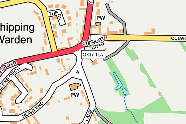 OX17 1LA map - OS OpenMap – Local (Ordnance Survey)