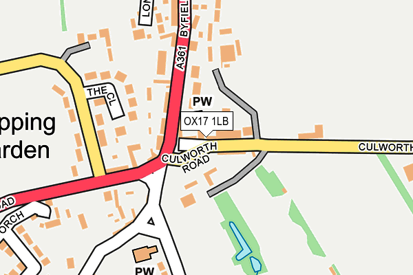 OX17 1LB map - OS OpenMap – Local (Ordnance Survey)