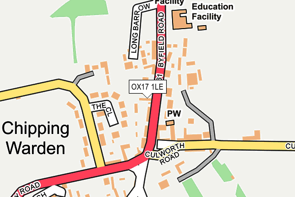 OX17 1LE map - OS OpenMap – Local (Ordnance Survey)
