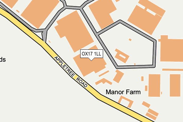 OX17 1LL map - OS OpenMap – Local (Ordnance Survey)