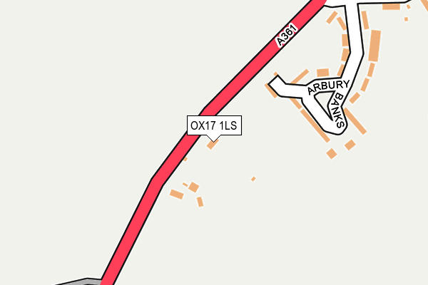 OX17 1LS map - OS OpenMap – Local (Ordnance Survey)