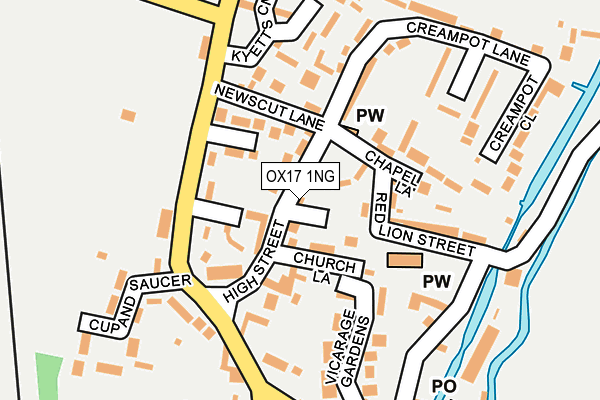 OX17 1NG map - OS OpenMap – Local (Ordnance Survey)