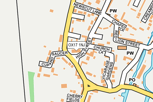 OX17 1NJ map - OS OpenMap – Local (Ordnance Survey)