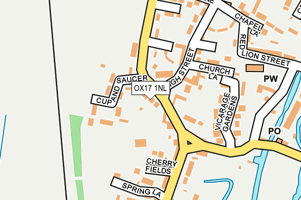 OX17 1NL map - OS OpenMap – Local (Ordnance Survey)