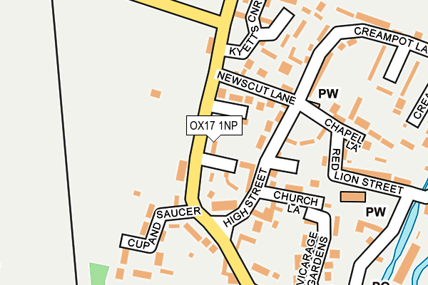 OX17 1NP map - OS OpenMap – Local (Ordnance Survey)