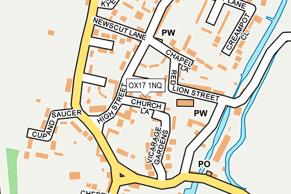OX17 1NQ map - OS OpenMap – Local (Ordnance Survey)