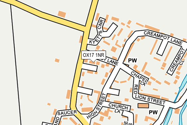 OX17 1NR map - OS OpenMap – Local (Ordnance Survey)